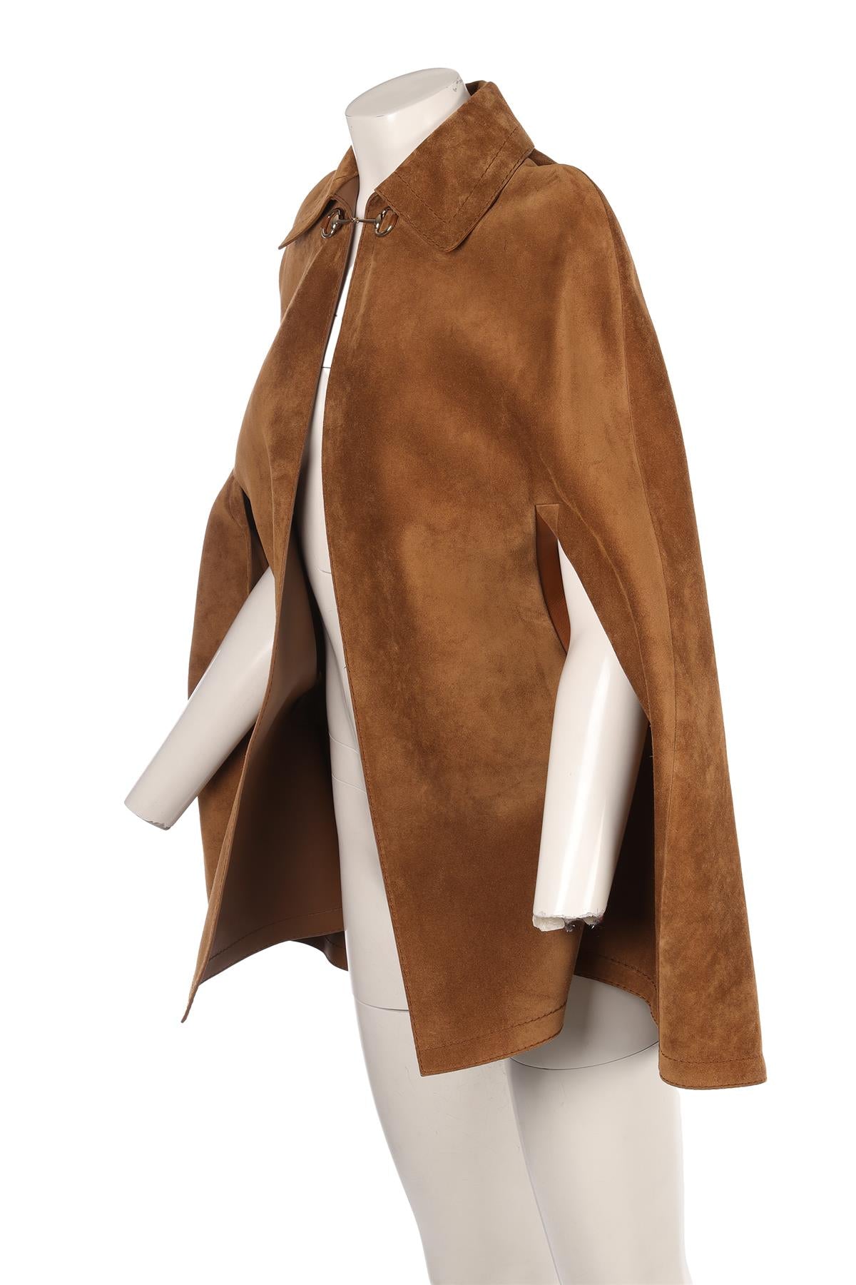 GUCCI BROWN SUEDE CAPE IT 40 UK 8