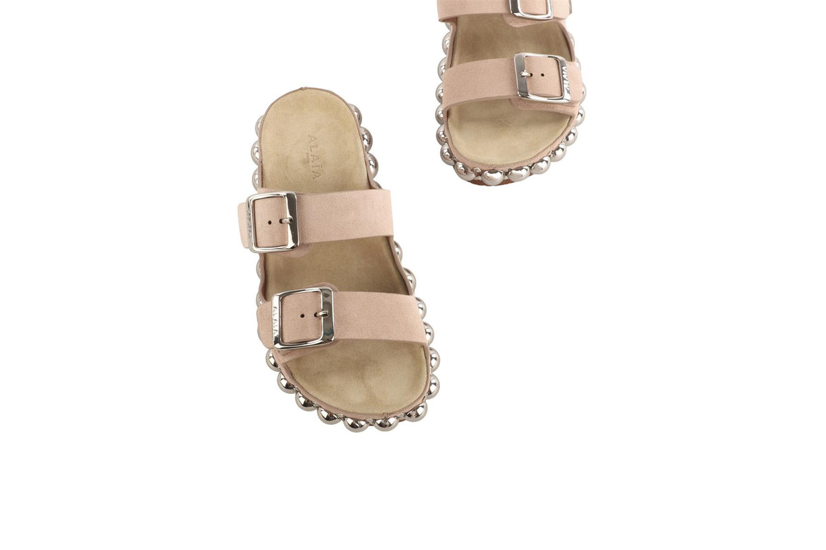 ALAÏA PINK BOMBE SUEDE PLATFORM SANDALS EU 36 UK 3 US 6