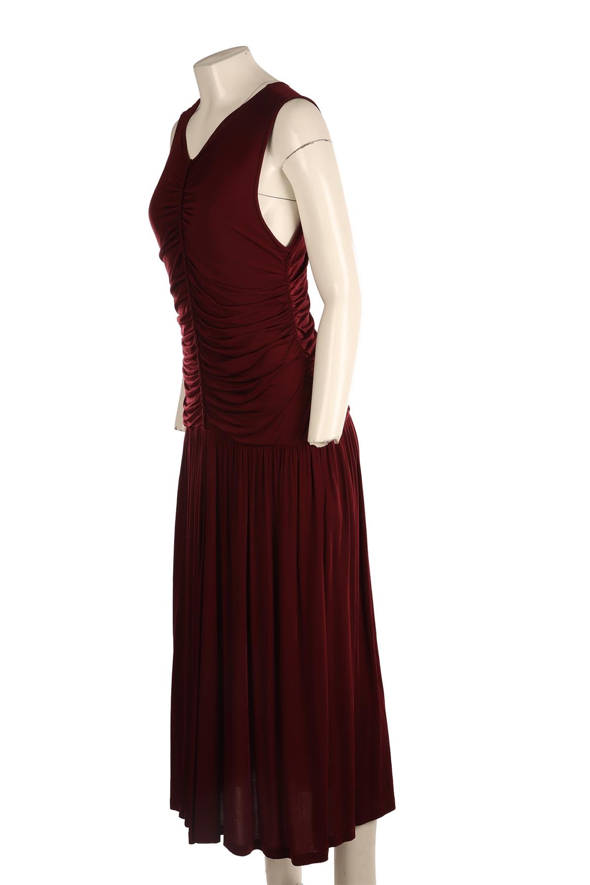 ULLA JOHNSON BURGUNDY JERSEY MAXI DRESS MEDIUM