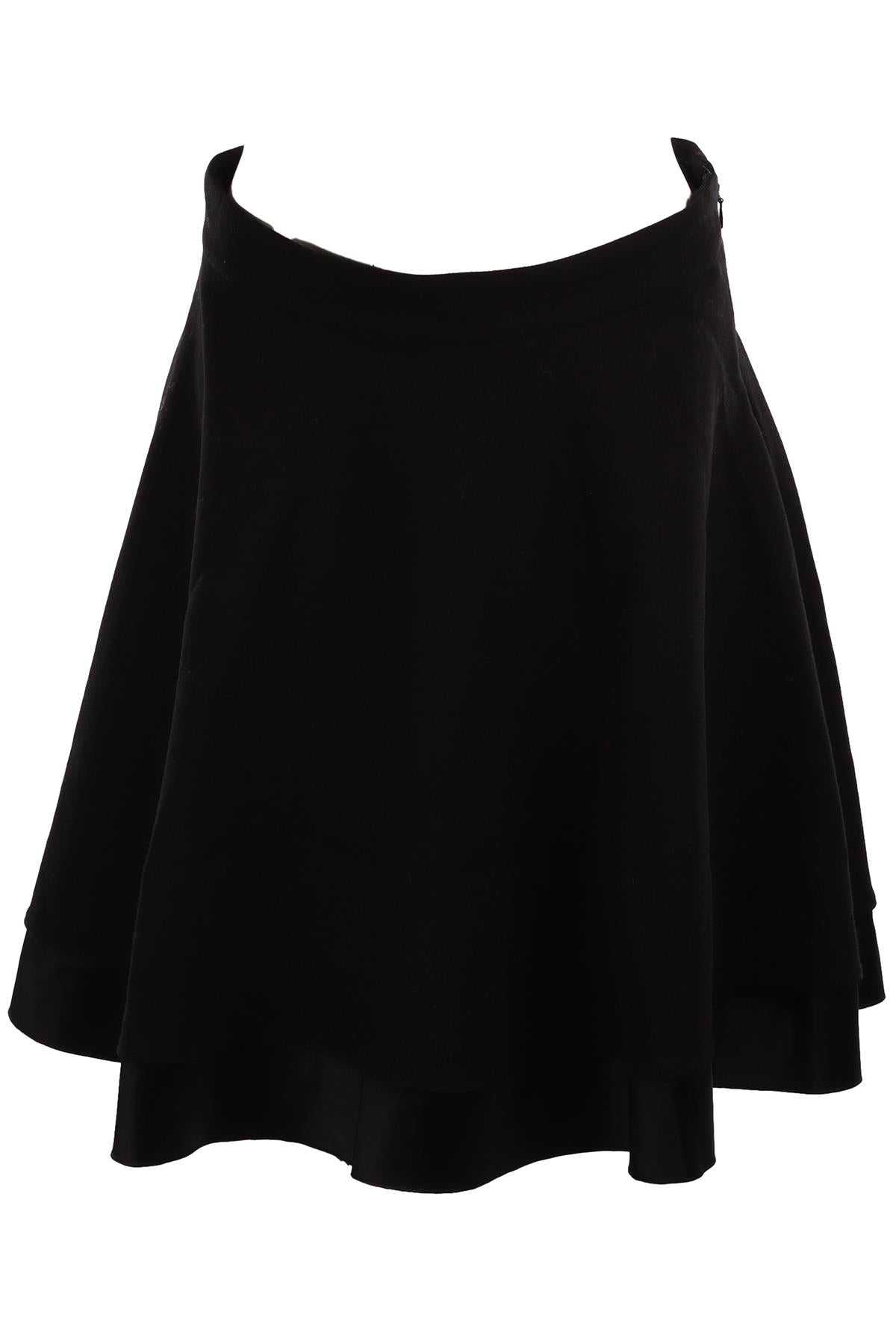 MIU MIU BLACK WOOL MIDI SKIRT IT 42 UK 10