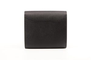 HERMÈS BLACK 2020 CONSTANCE COMPACT EPSOM LEATHER WALLET