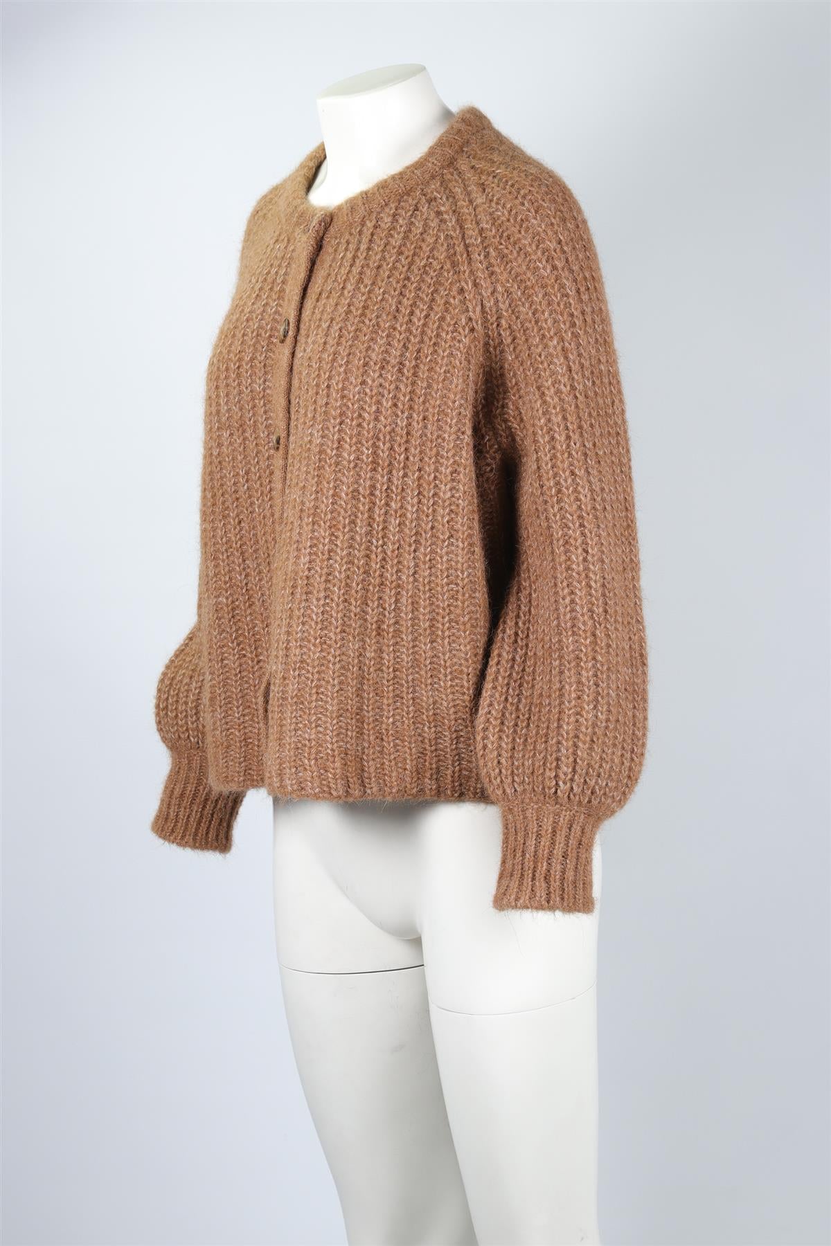 SEZANE BROWN ALPACA CARDIGAN MEDIUM
