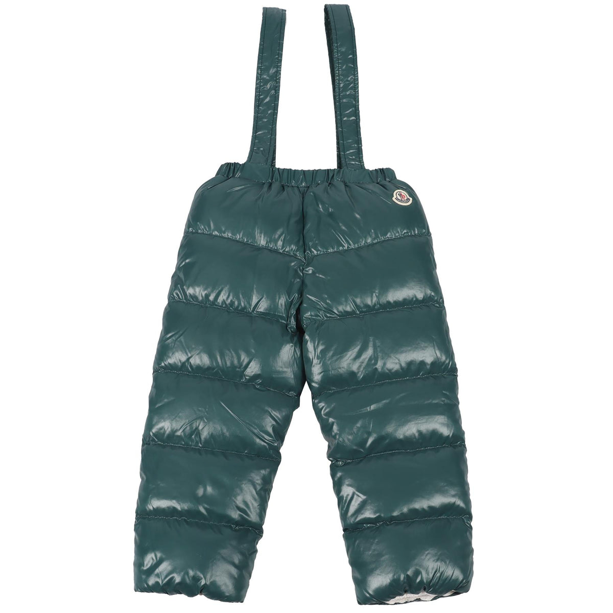 MONCLER GREEN KIDS GIRLS PADDED SALOPETTES 3 YEARS