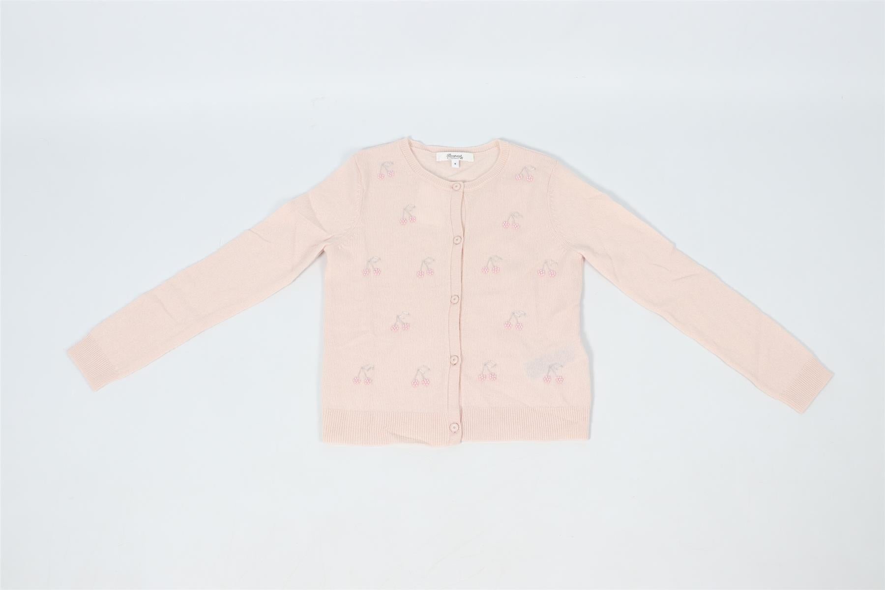 BONPOINT PINK KIDS GIRLS CASHMERE CARDIGAN 8 YEARS