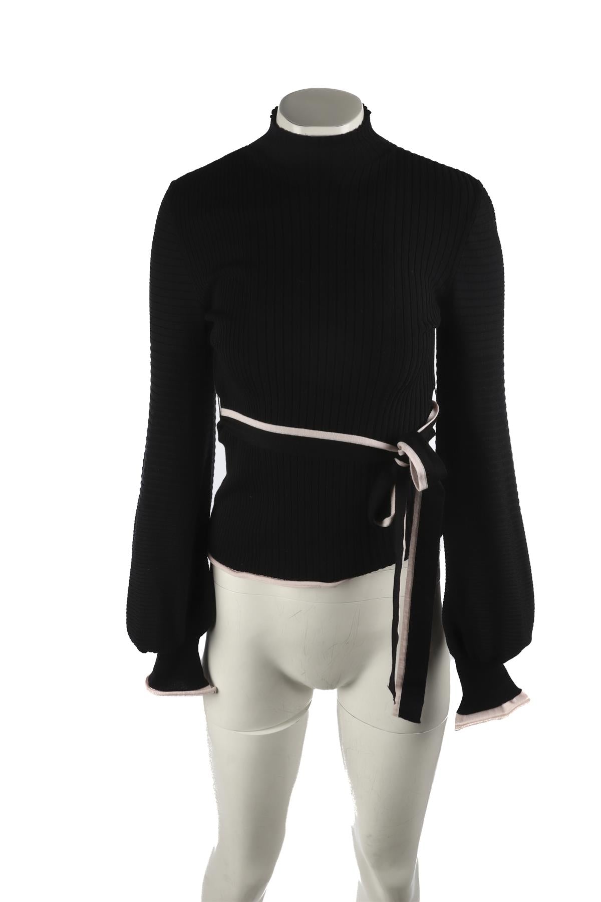 ROKSANDA BLACK WOOL TOP SMALL