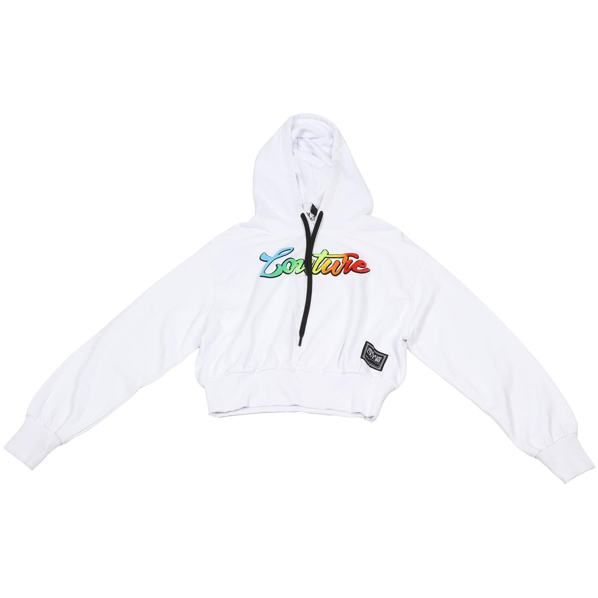 VERSACE WHITE KIDS GIRLS COTTON HOODIE MEDIUM