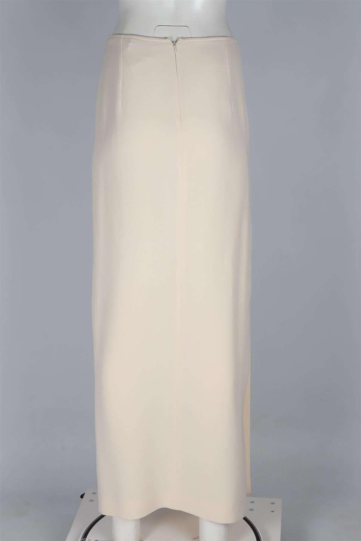 CHRISTIAN DIOR CREAM SILK MAXI SKIRT FR 40 UK 12