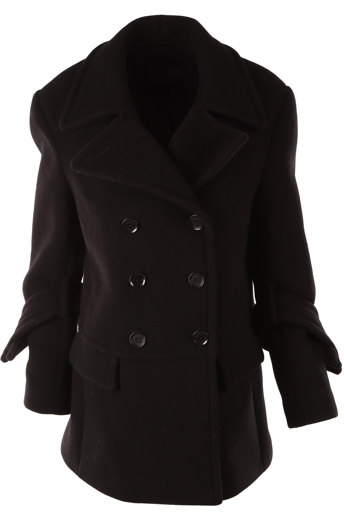 PROENZA SCHOULER BLACK 2024 WOOL COAT US 8