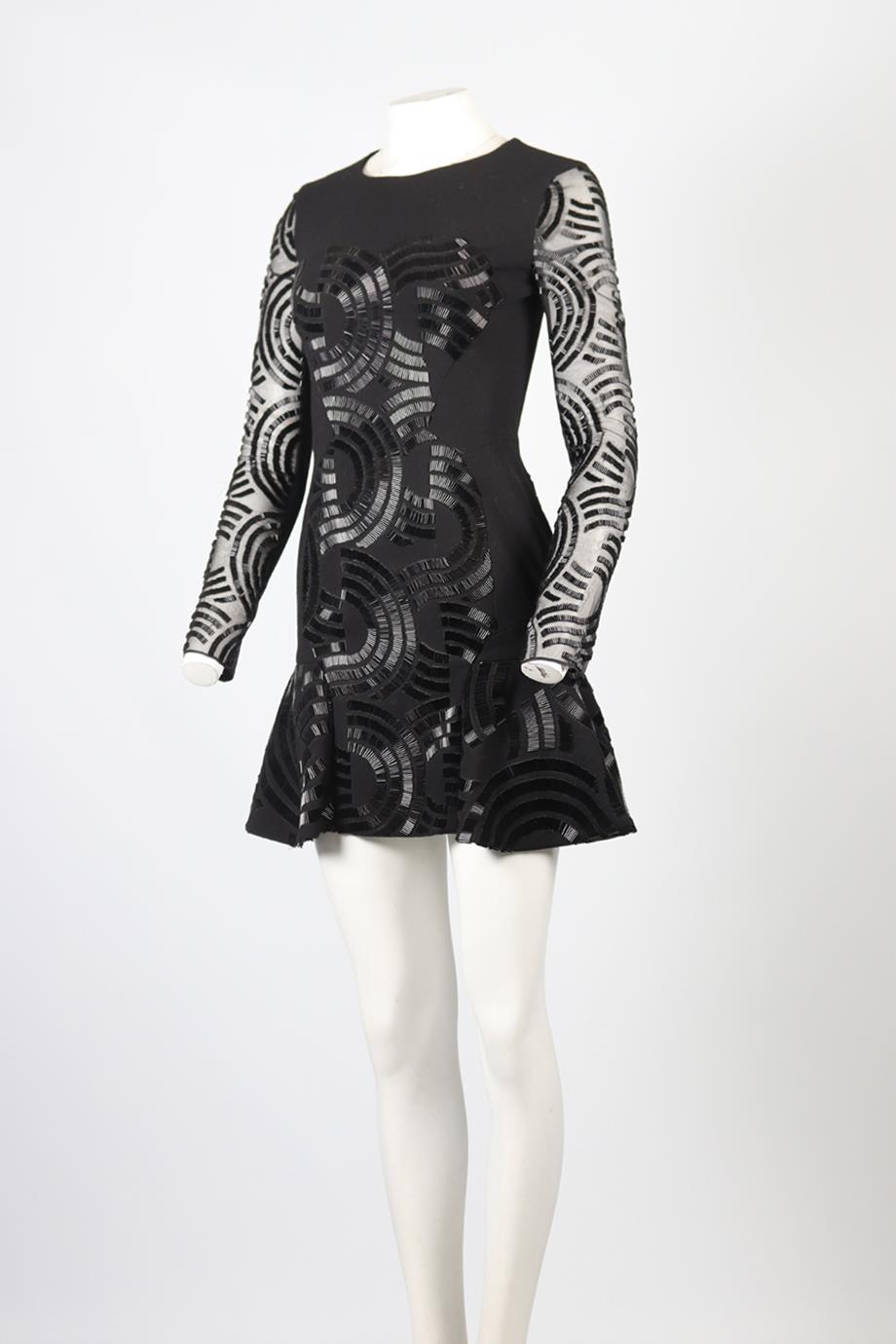 DAVID KOMA WOOL BLEND EMBELLISHED DRESS UK 8