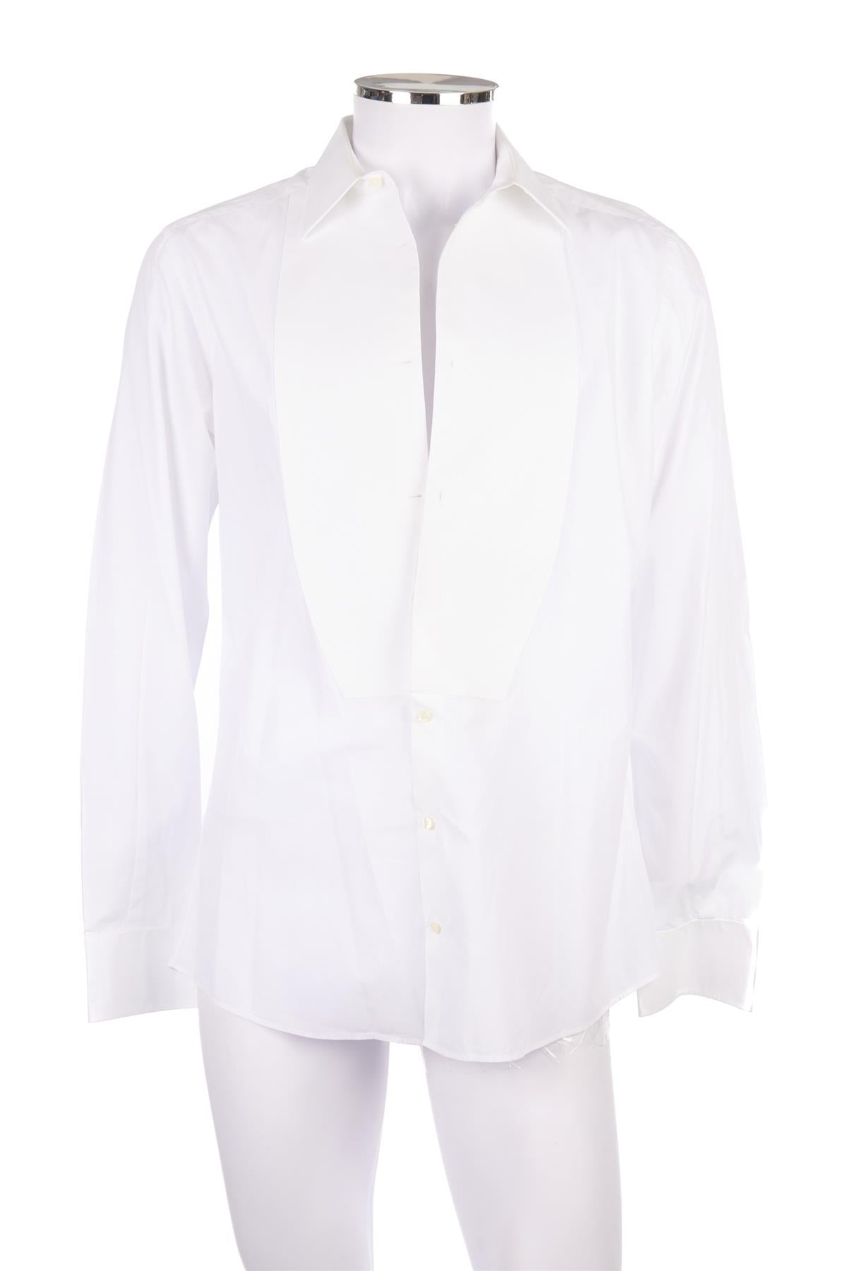DOLCE & GABBANA WHITE MEN'S COTTON SHIRT EU COLLAR 42 UK 16