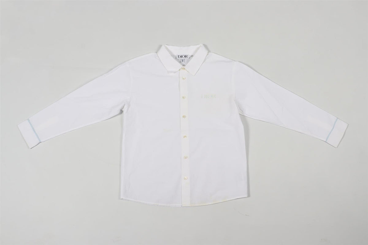 CHRISTIAN DIOR WHITE KIDS BOYS COTTON SHIRT 8 YEARS