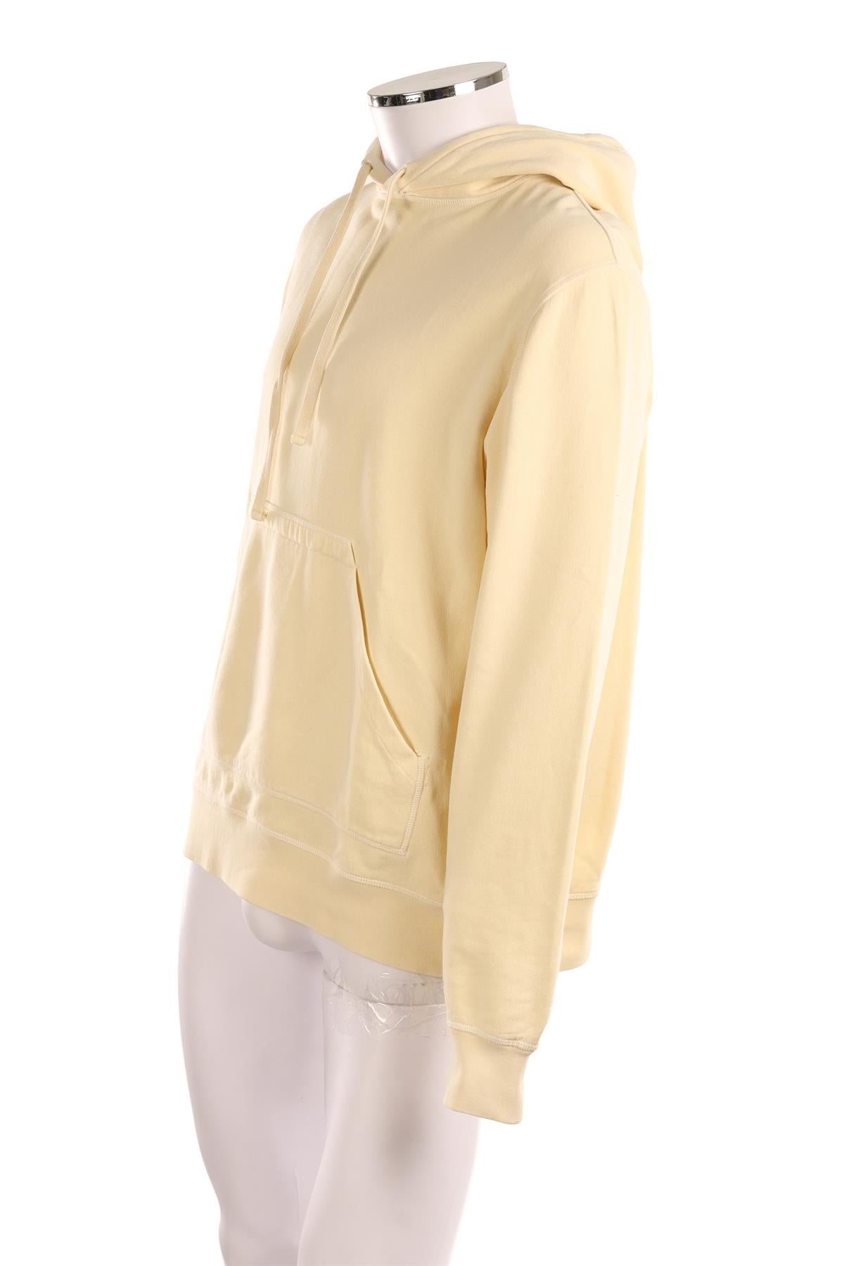 OFFICINE GENERALE CREAM MEN'S COTTON HOODIE MEDIUM