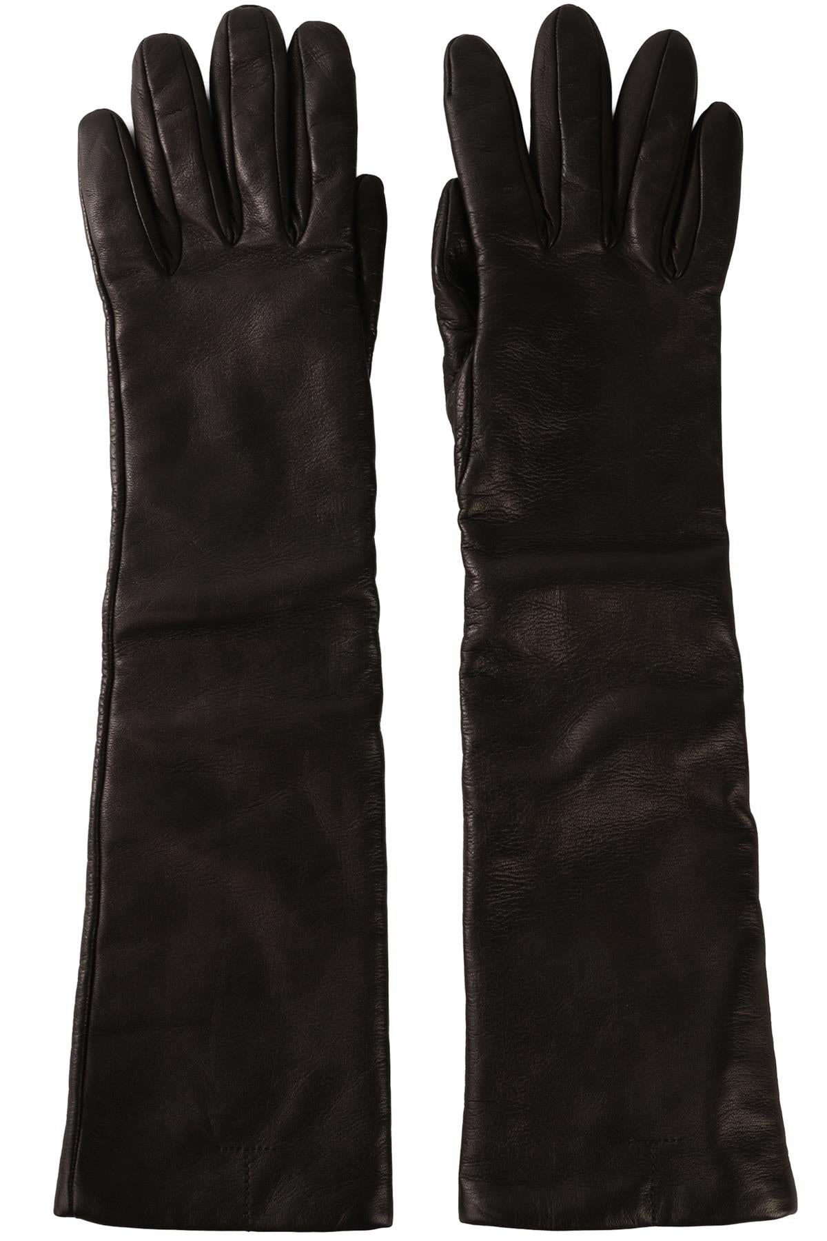 TOTEME BLACK LEATHER GLOVES SMALL