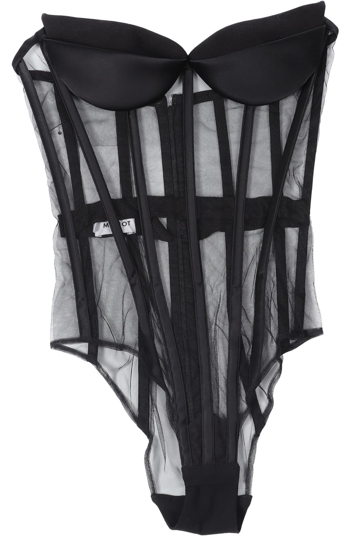 MÔNOT BLACK MESH BODYSUIT XXSMALL