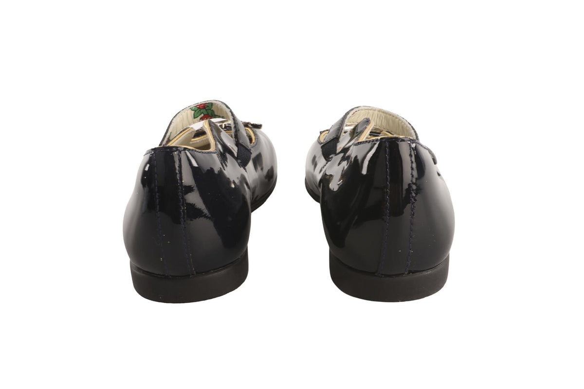 GUCCI NAVY KIDS GIRLS BALLET FLATS EU 25 UK 7 US 10