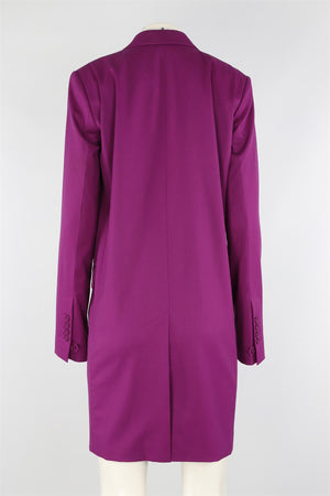 HELMUT LANG PURPLE WOOL DRESS UK 8