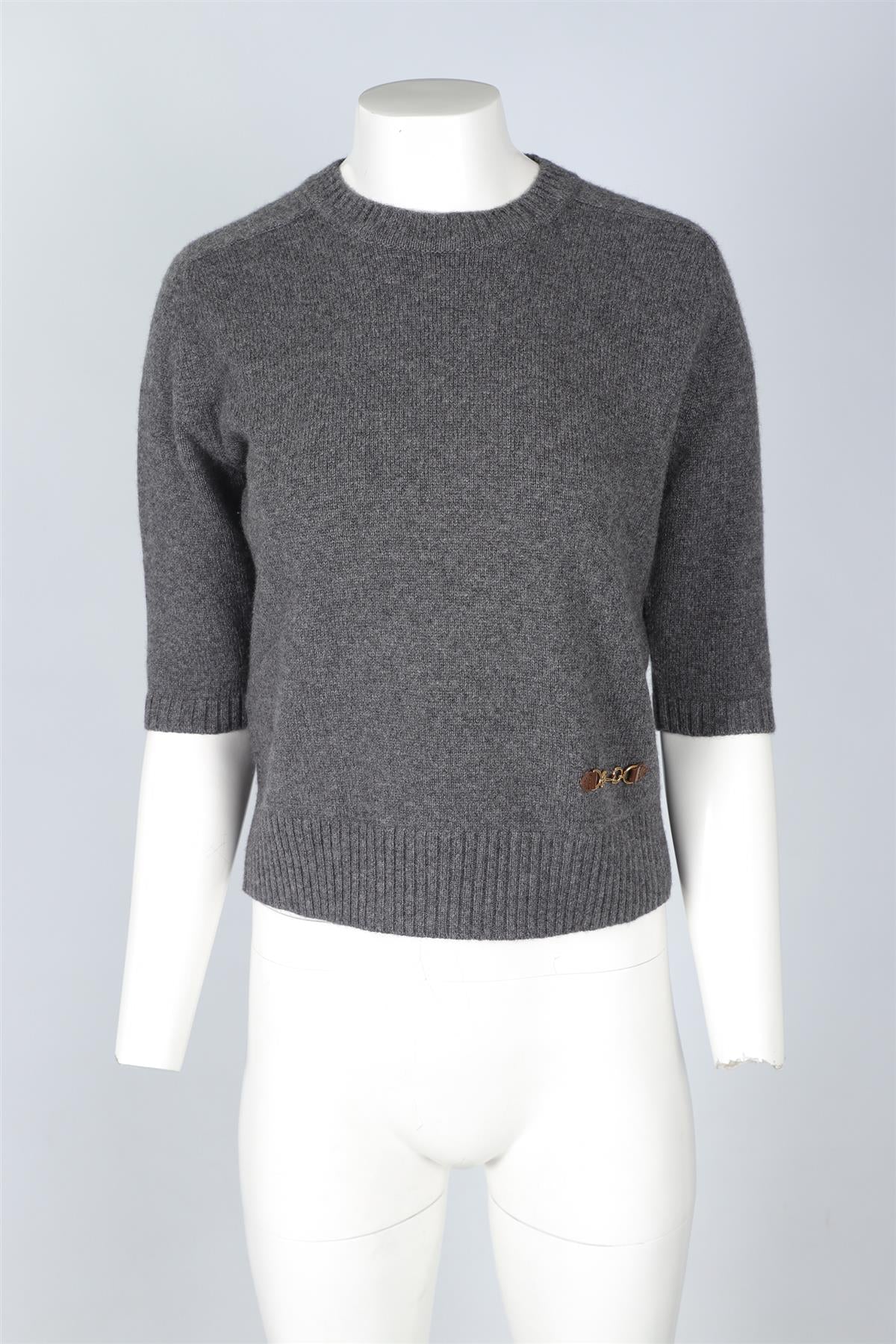GUCCI GREY CASHMERE SWEATER MEDIUM