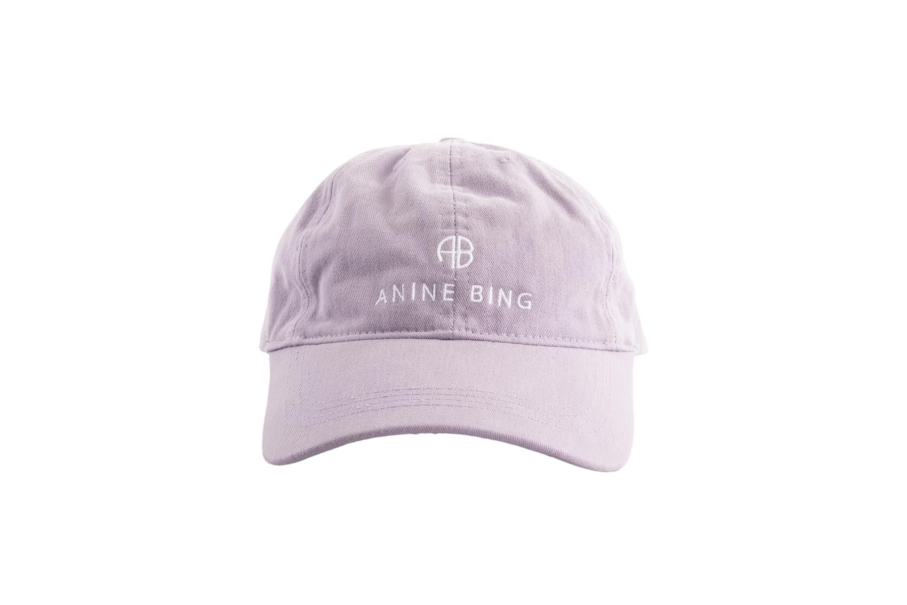 ANINE BING PURPLE COTTON BASEBALL CAP ONE SIZE
