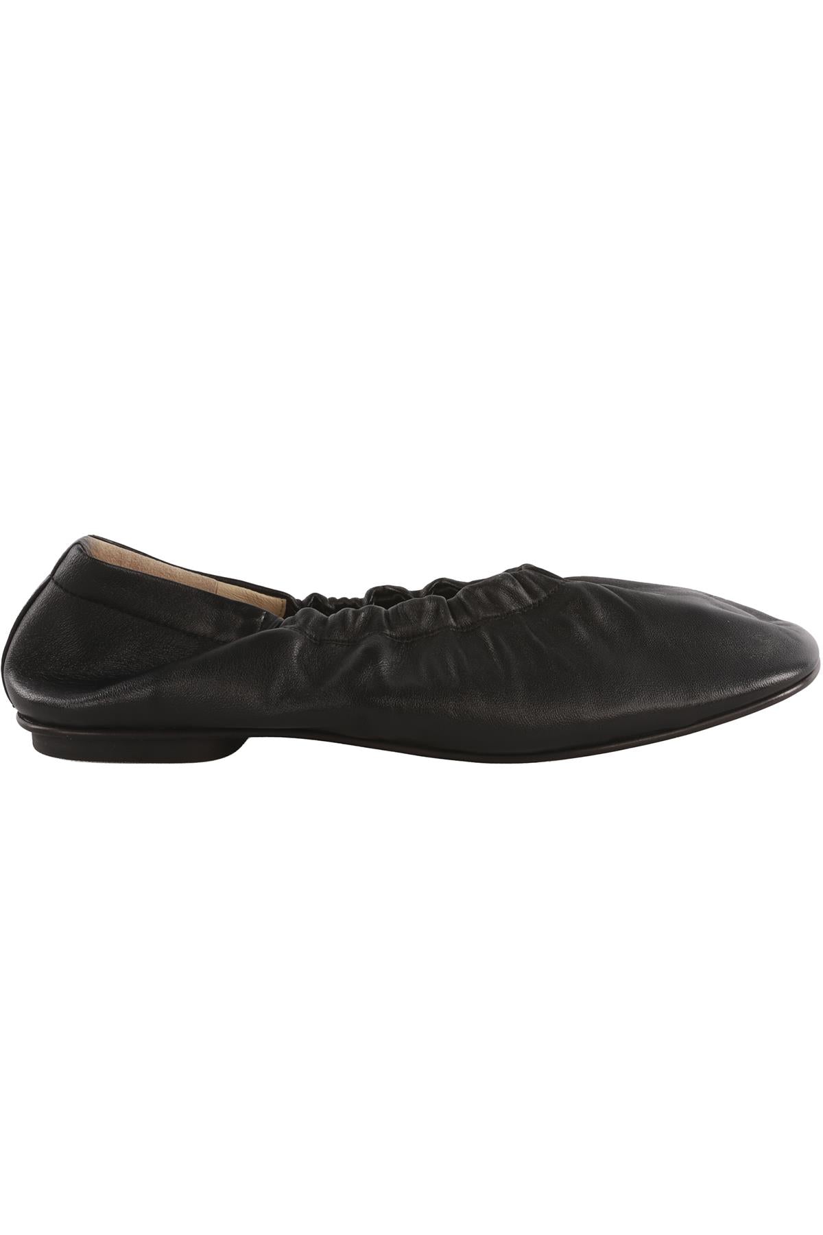 LE MONDE BERYL BLACK LEATHER BALLET FLATS EU 38 UK 5 US 8