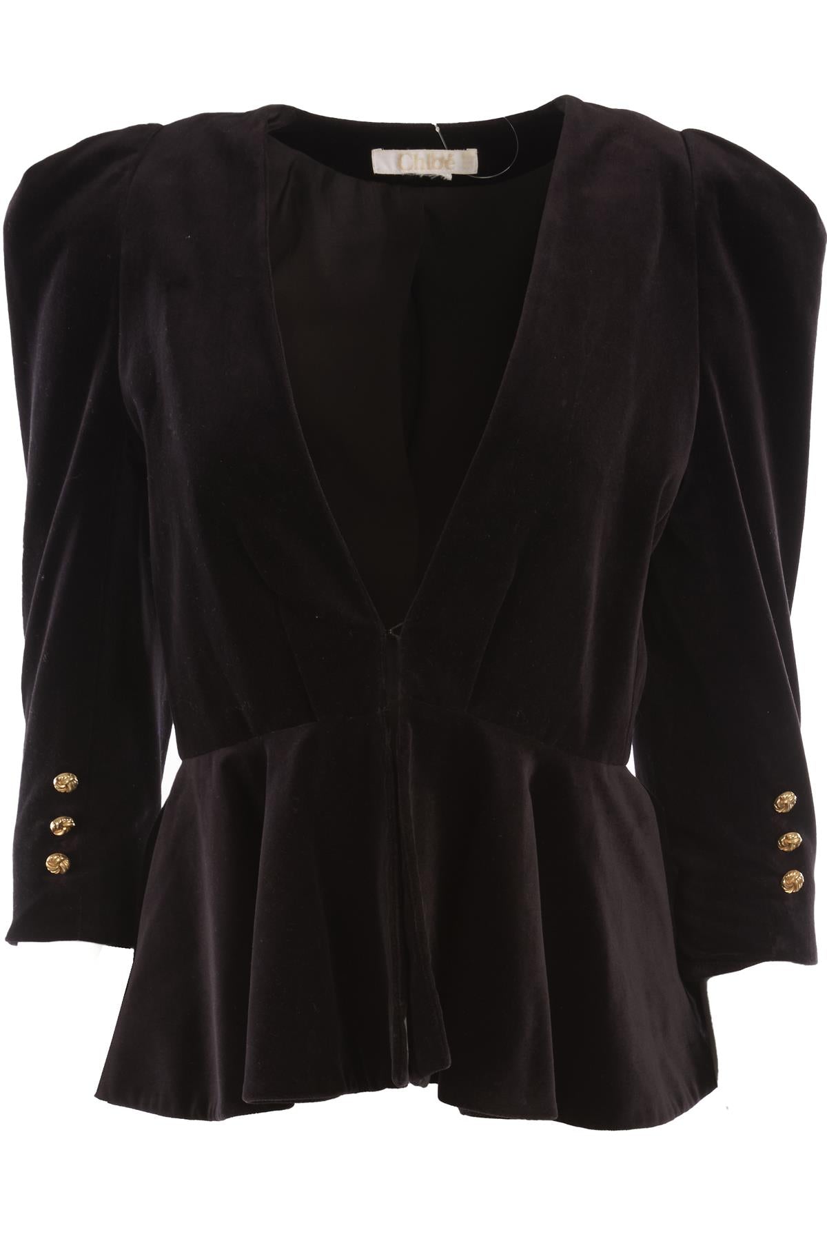 CHLOÉ BLACK VELVET JACKET MEDIUM