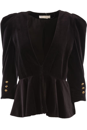 CHLOÉ BLACK VELVET JACKET MEDIUM