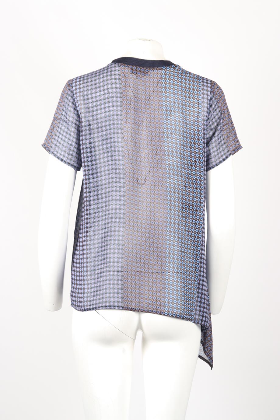 OPENING CEREMONY PRINTED SILK BLEND TOP US 4 UK 8