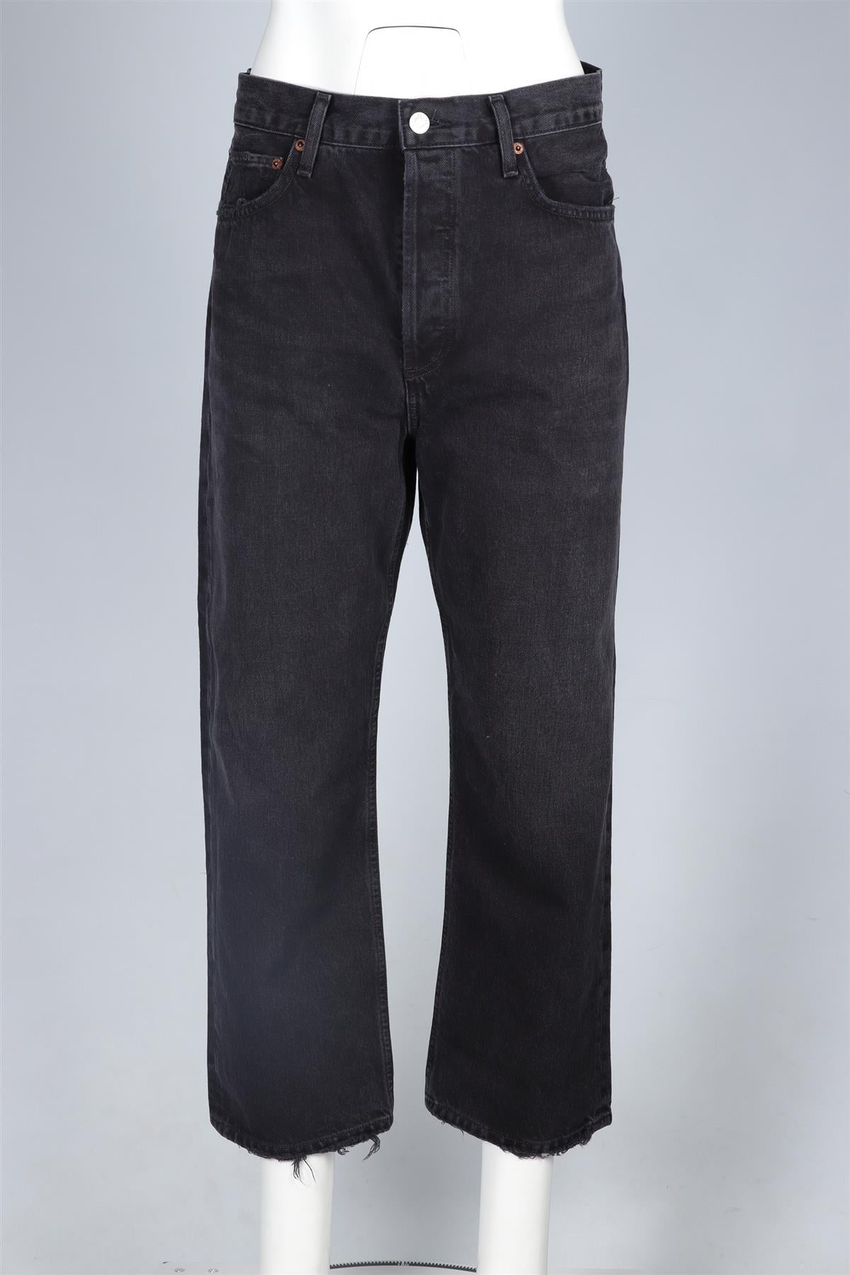 FRAME BLACK MID RISE STRAIGHT LEG JEANS W29 UK 10-12