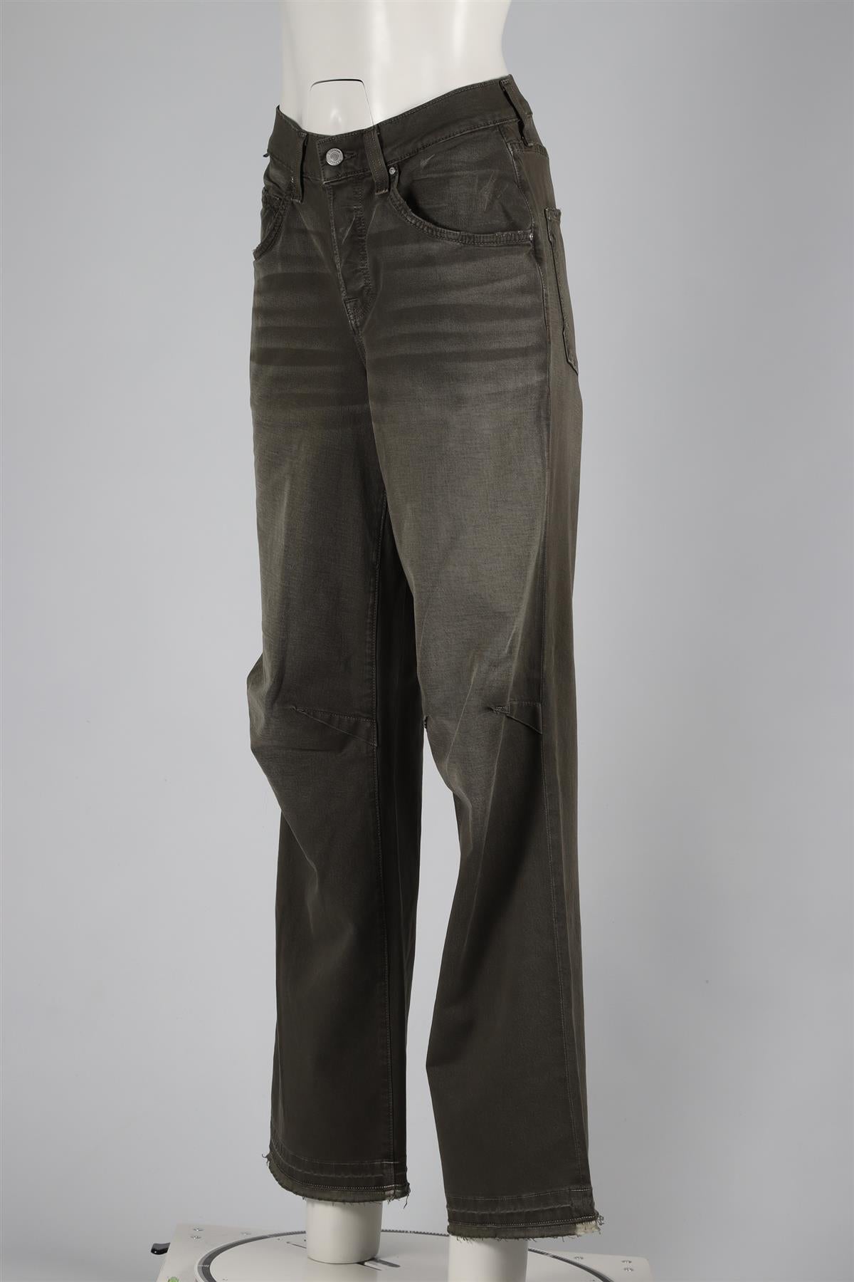 COTTON CITIZEN TAUPE GREEN BLEND WIDE LEG PANTS W24