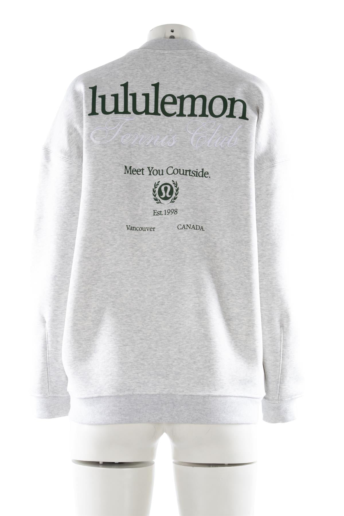 LULULEMON GREY COTTON SWEATSHIRT MEDIUM