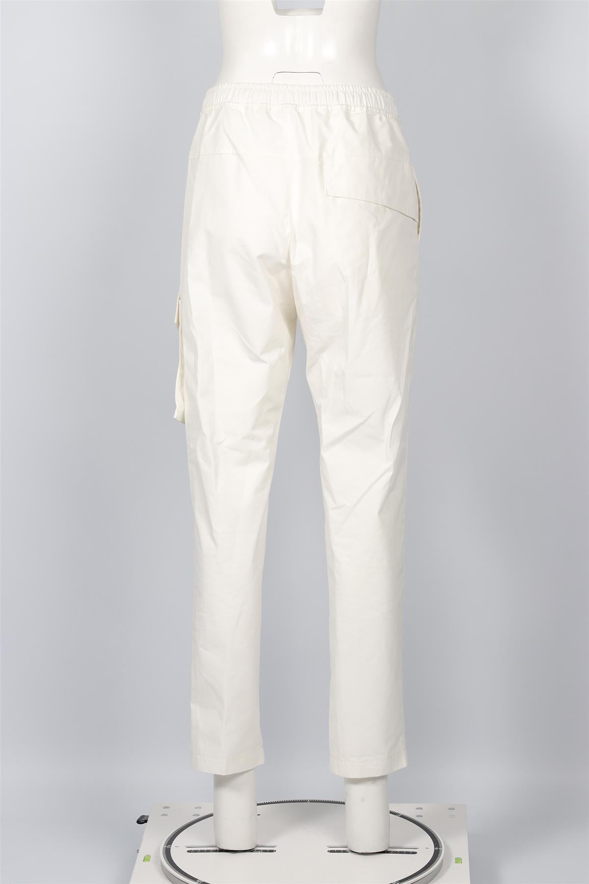 STONE ISLAND WHITE COTTON STRAIGHT LEG PANTS W30 UK 12