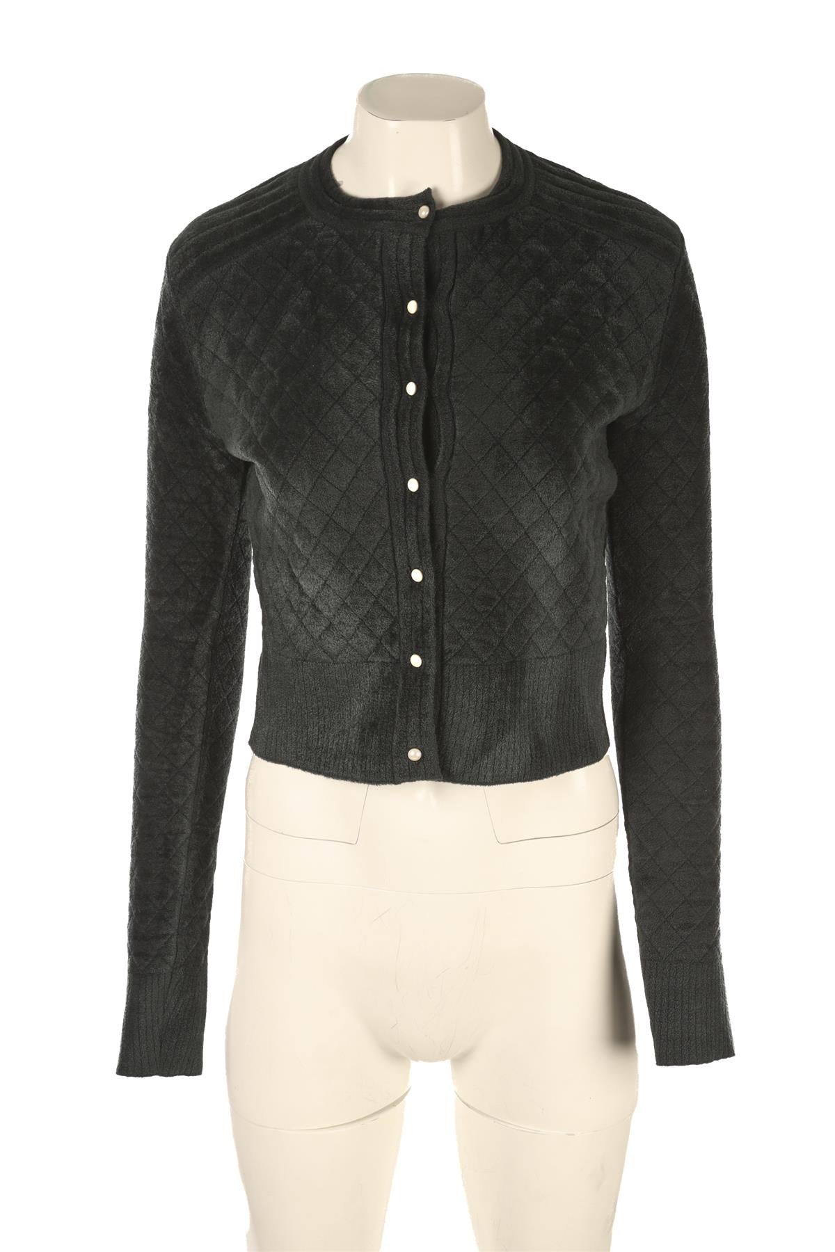 ALEXANDER MCQUEEN GREEN WOOL CARDIGAN SMALL
