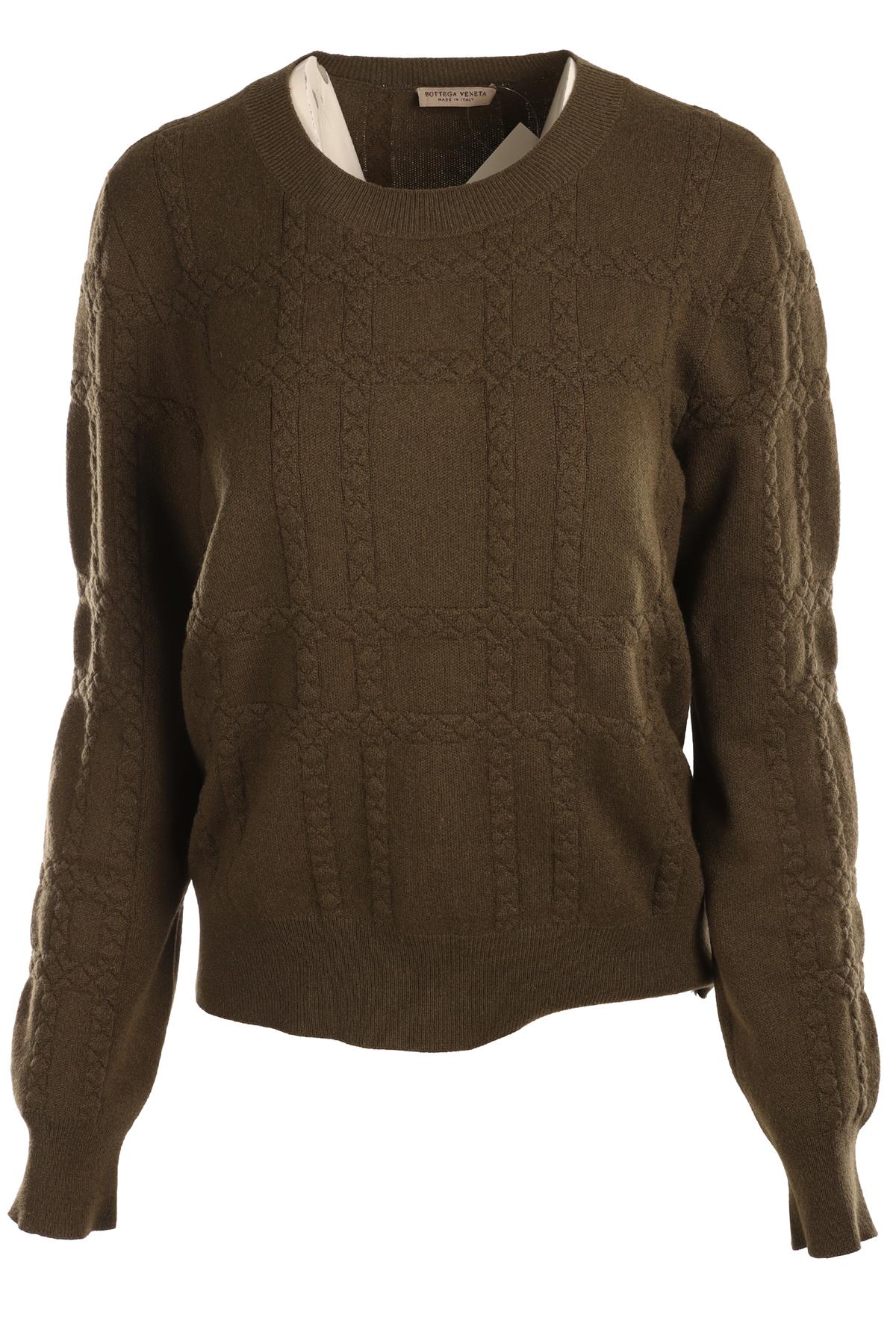 BOTTEGA VENETA GREEN CASHMERE SWEATER IT 46 UK 14