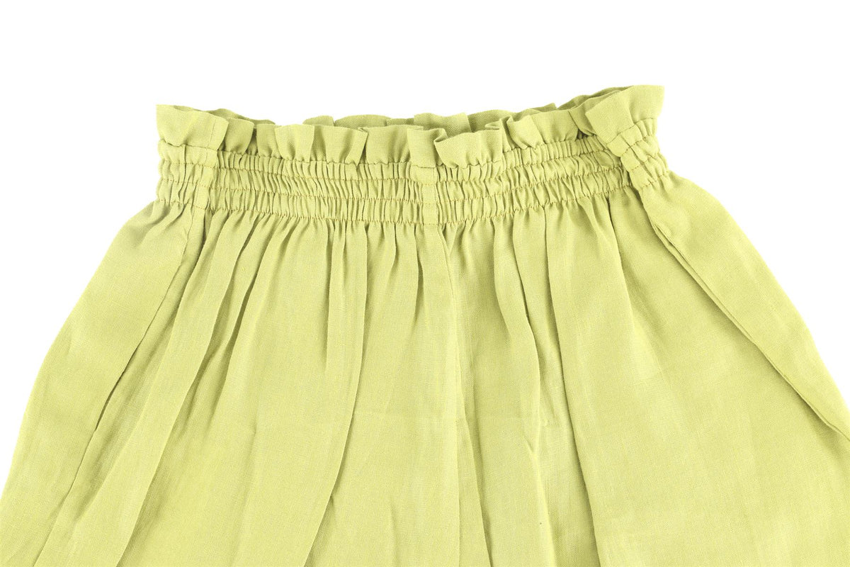 YAITTE GREEN LINEN SHORTS XSMALL