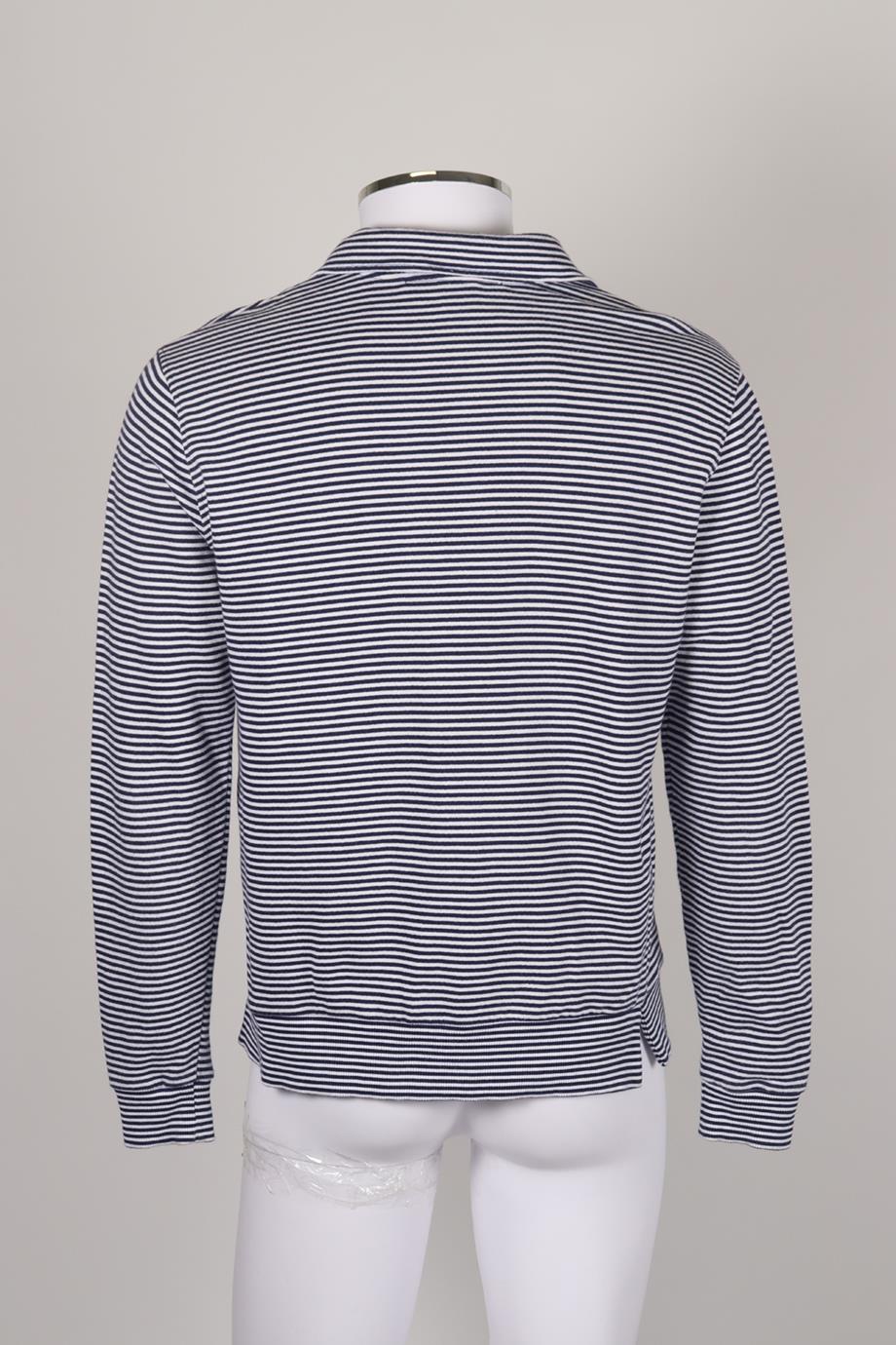 YMC MEN'S STRIPED COTTON SWEATSHIRT SMALL