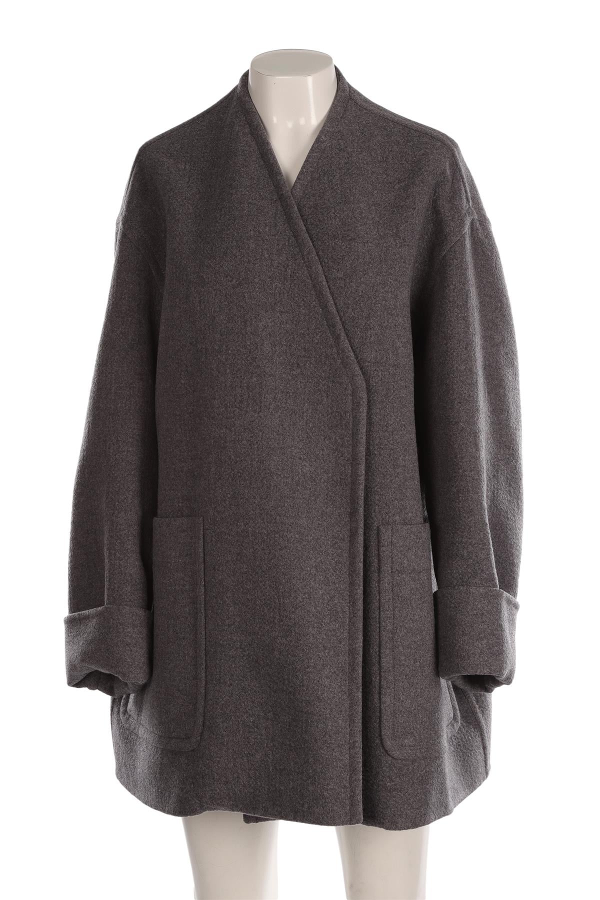 BOTTEGA VENETA GREY CASHMERE COAT IT 38 UK 6