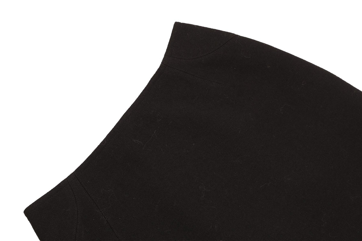 ALAÏA BLACK WOOL MIDI SKIRT FR 36 UK 8