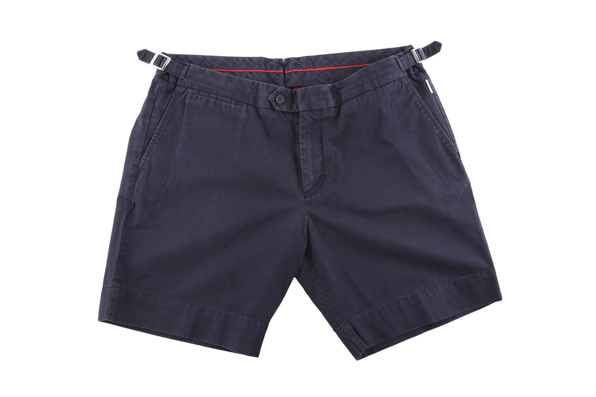 ORLEBAR BROWN NAVY MEN'S COTTON SHORTS W34