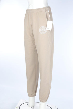 SPORTY & RICH BEIGE COTTON TRACK PANTS LARGE