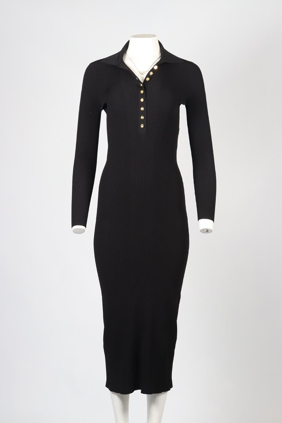GUCCI RIBBED KNIT MIDI DRESS SMALL