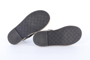 CHANEL BLACK 2021 LEATHER SANDALS EU 40 UK 7