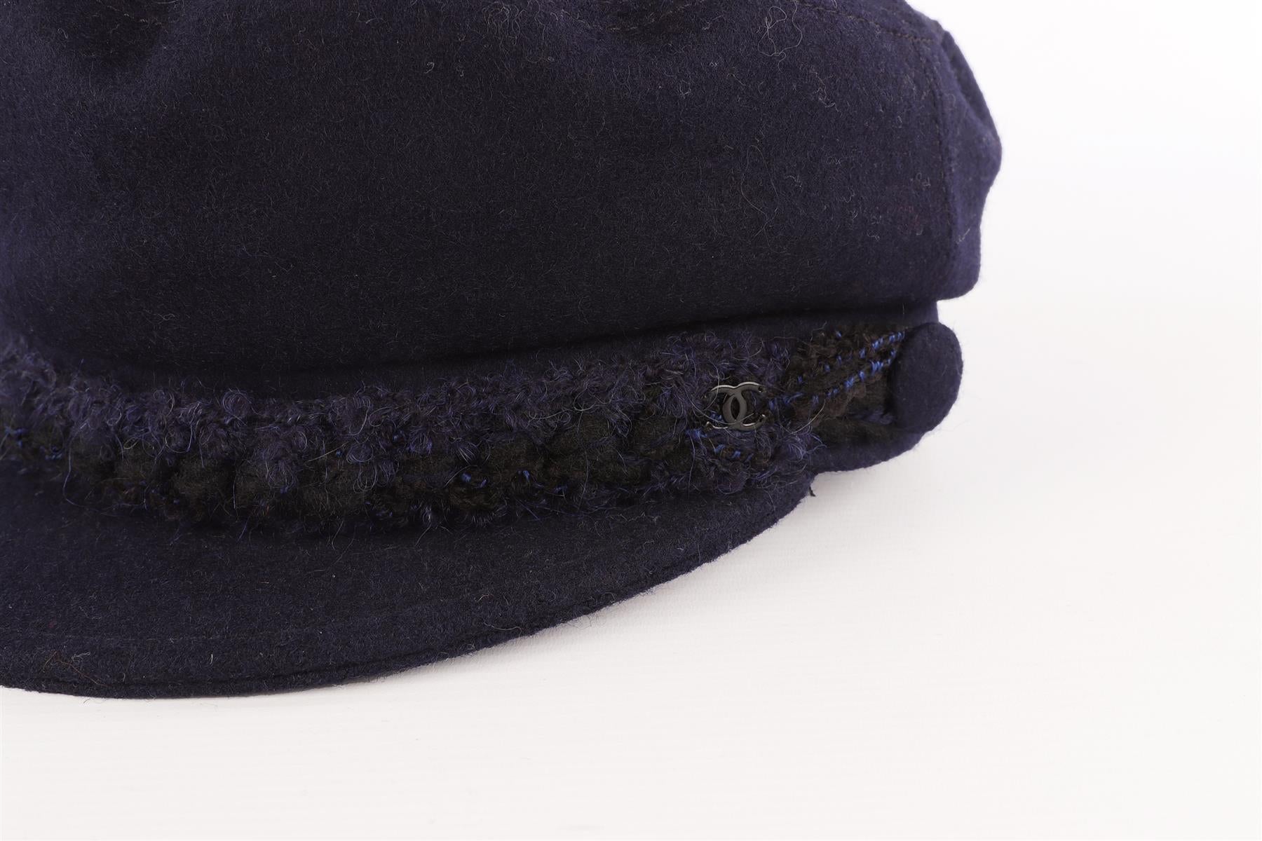 CHANEL NAVY 2019 WOOL CAP MEDIUM