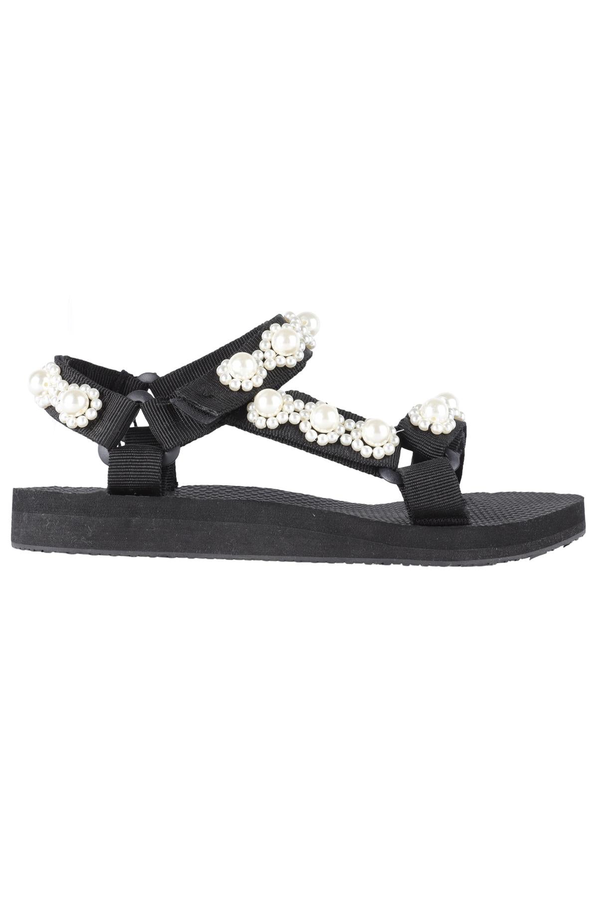 ARIZONA LOVE BLACK PEARL AND RUBBER SANDALS EU 38 UK 5 US 8