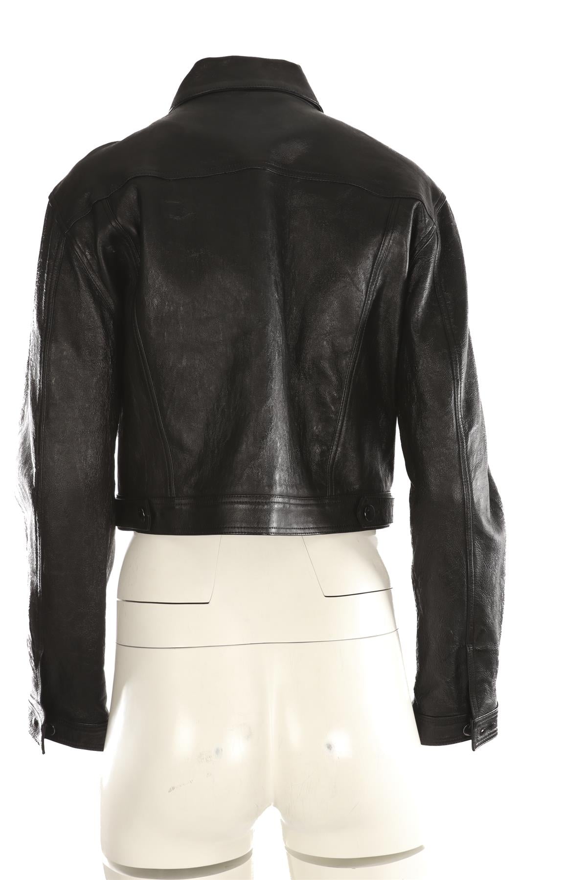 J BRAND BLACK LEATHER JACKET SMALL