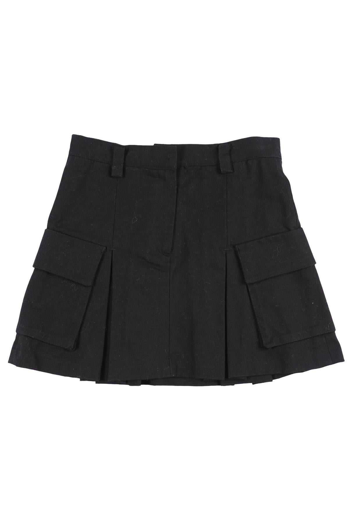 THE FRANKIE SHOP BLACK COTTON MINI SKIRT XSMALL