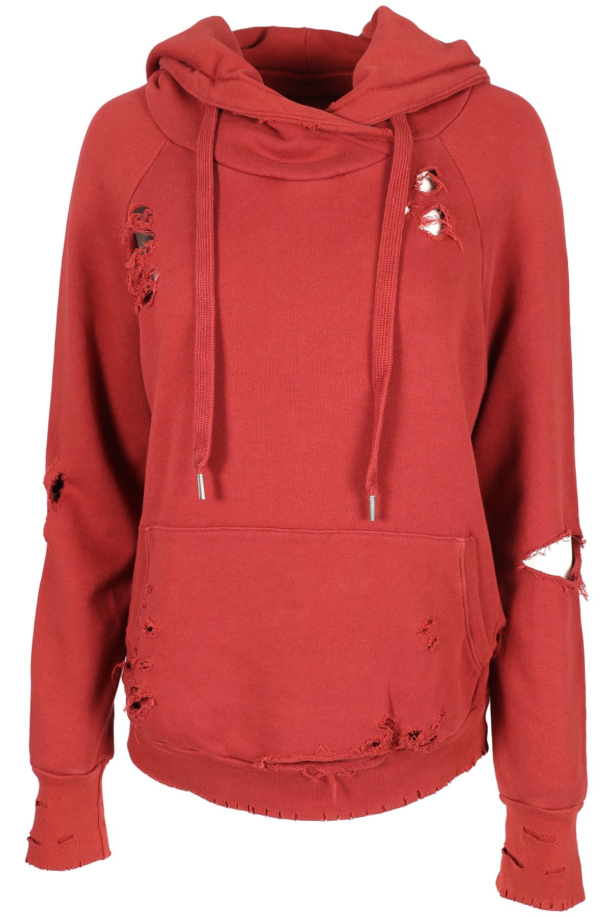 NSF RED COTTON HOODIE LARGE