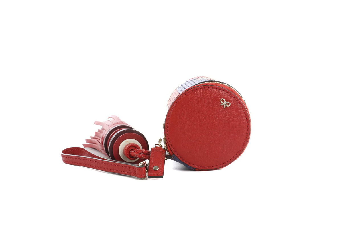 ANYA HINDMARCH RED DIGESTIVES SNAKESKIN CLUTCH