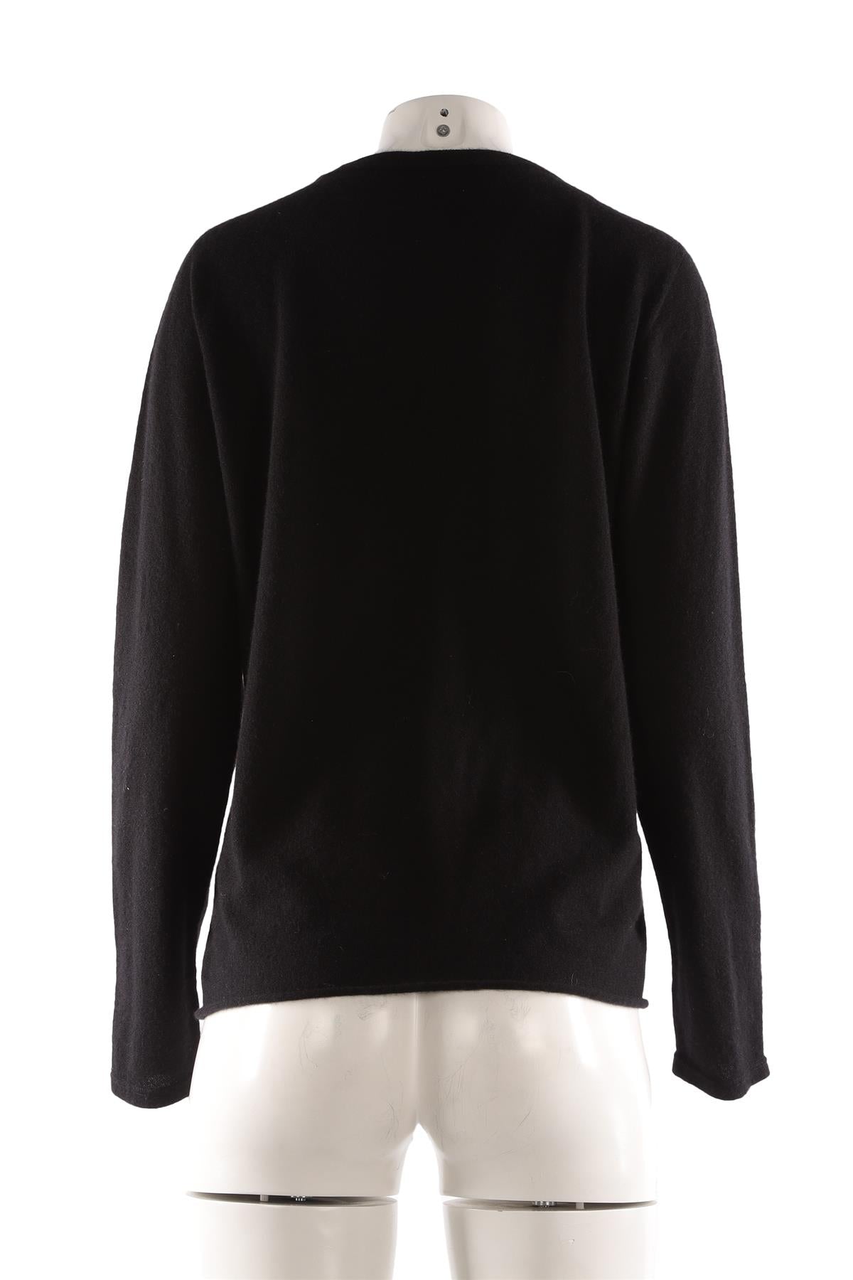 MAJESTIC FILATURES BLACK CASHMERE SWEATER FR 42