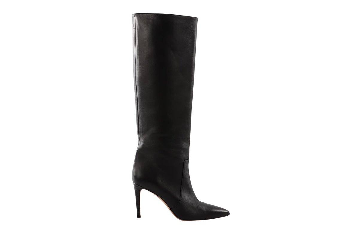 PARIS TEXAS BLACK LEATHER KNEE HIGH BOOTS EU 38.5 UK 5.5 US 8.5