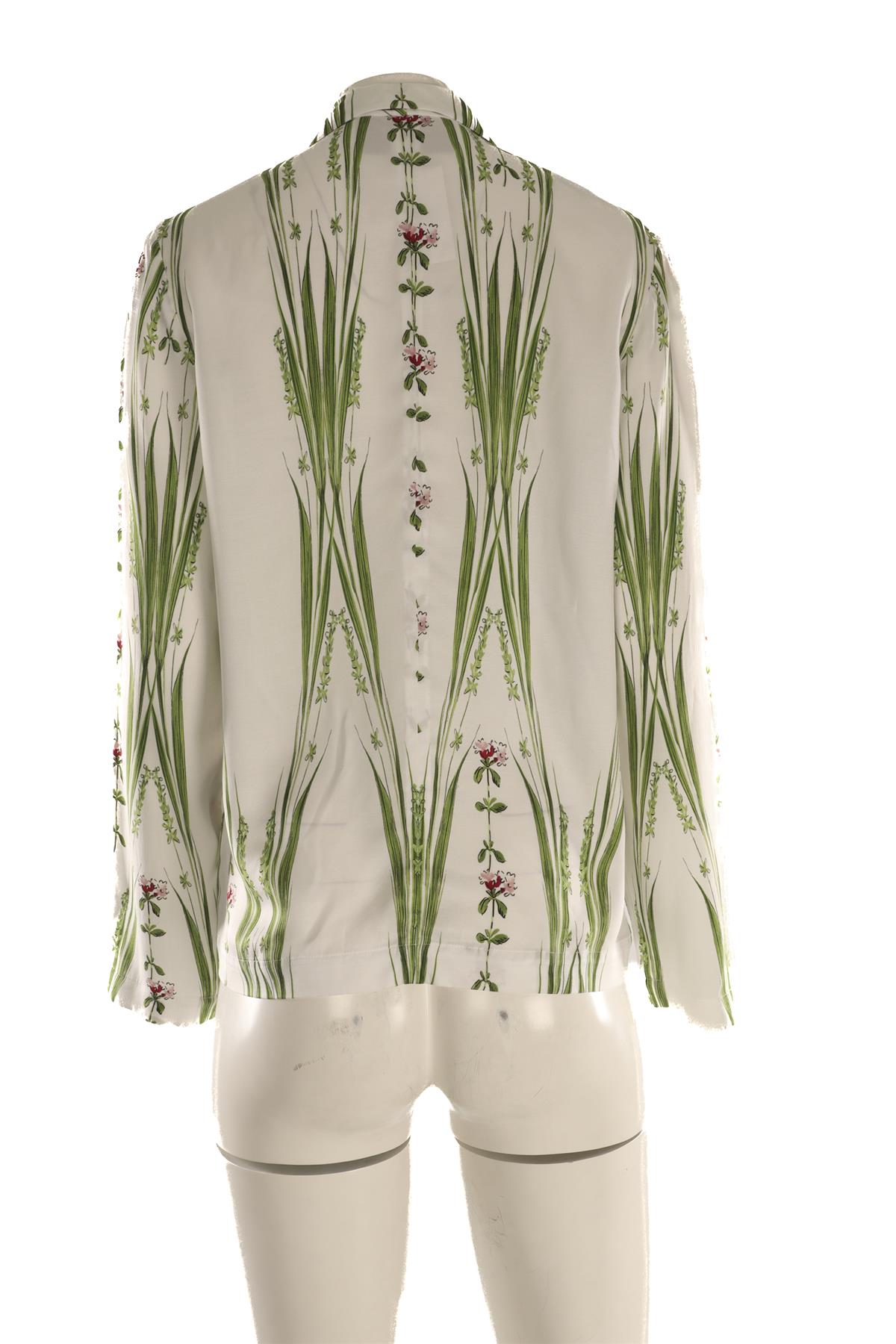 GIAMBATTISTA VALLI IVORY WOVEN SHIRT IT 42 UK 10