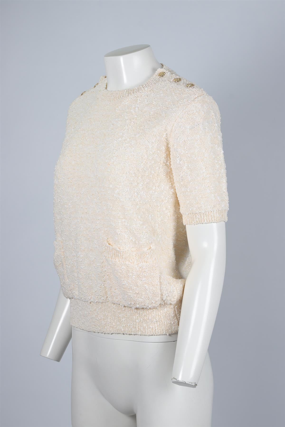 FRAME CREAM KNIT SWEATER MEDIUM